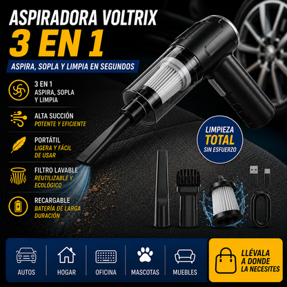ASPIRADORA VOLTRIX 3 EN 1: LIMPIA CUALQUIER RINCÓN EN SEGUNDOS